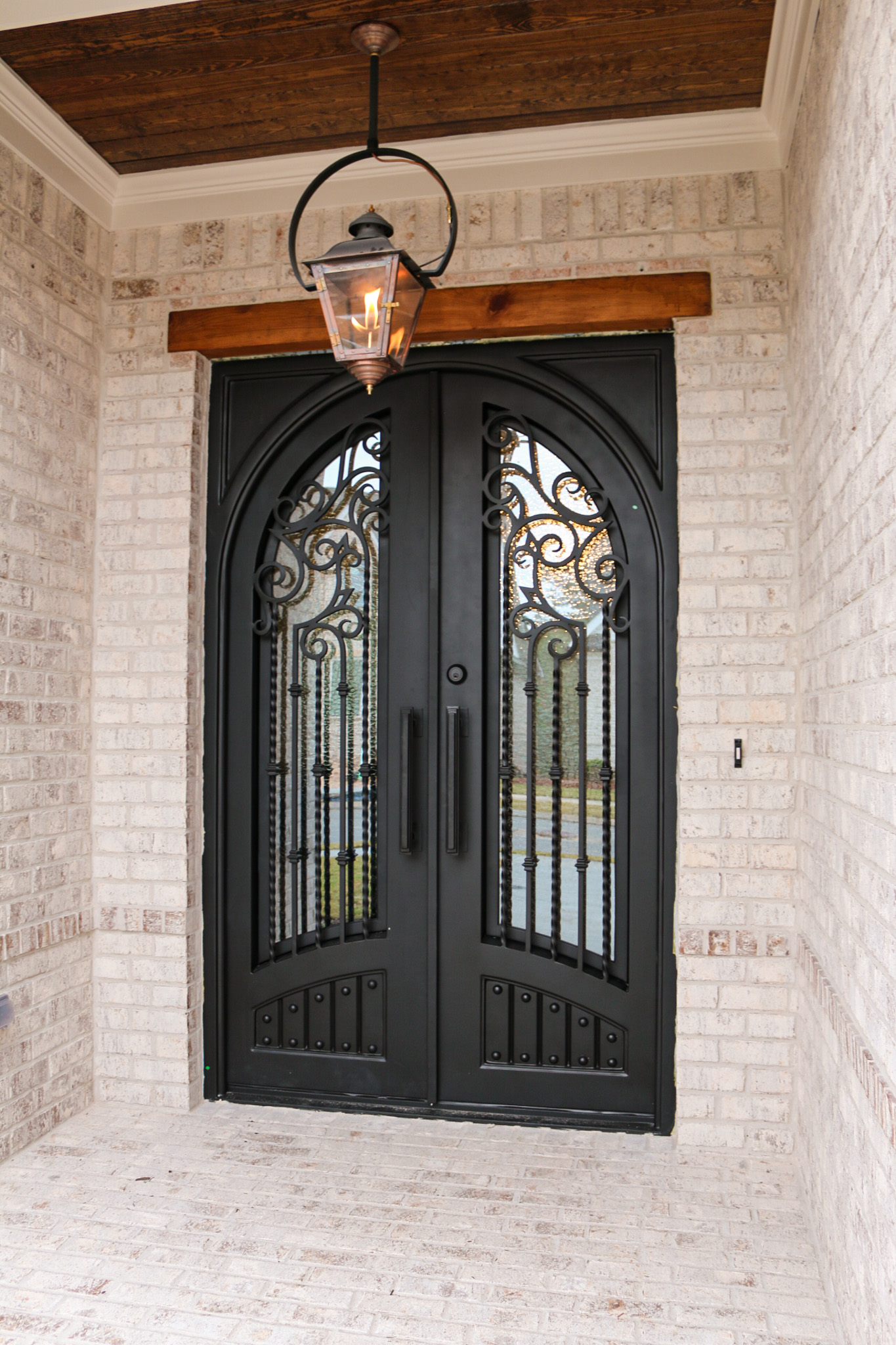 Luxury Arched Iron Double Doors