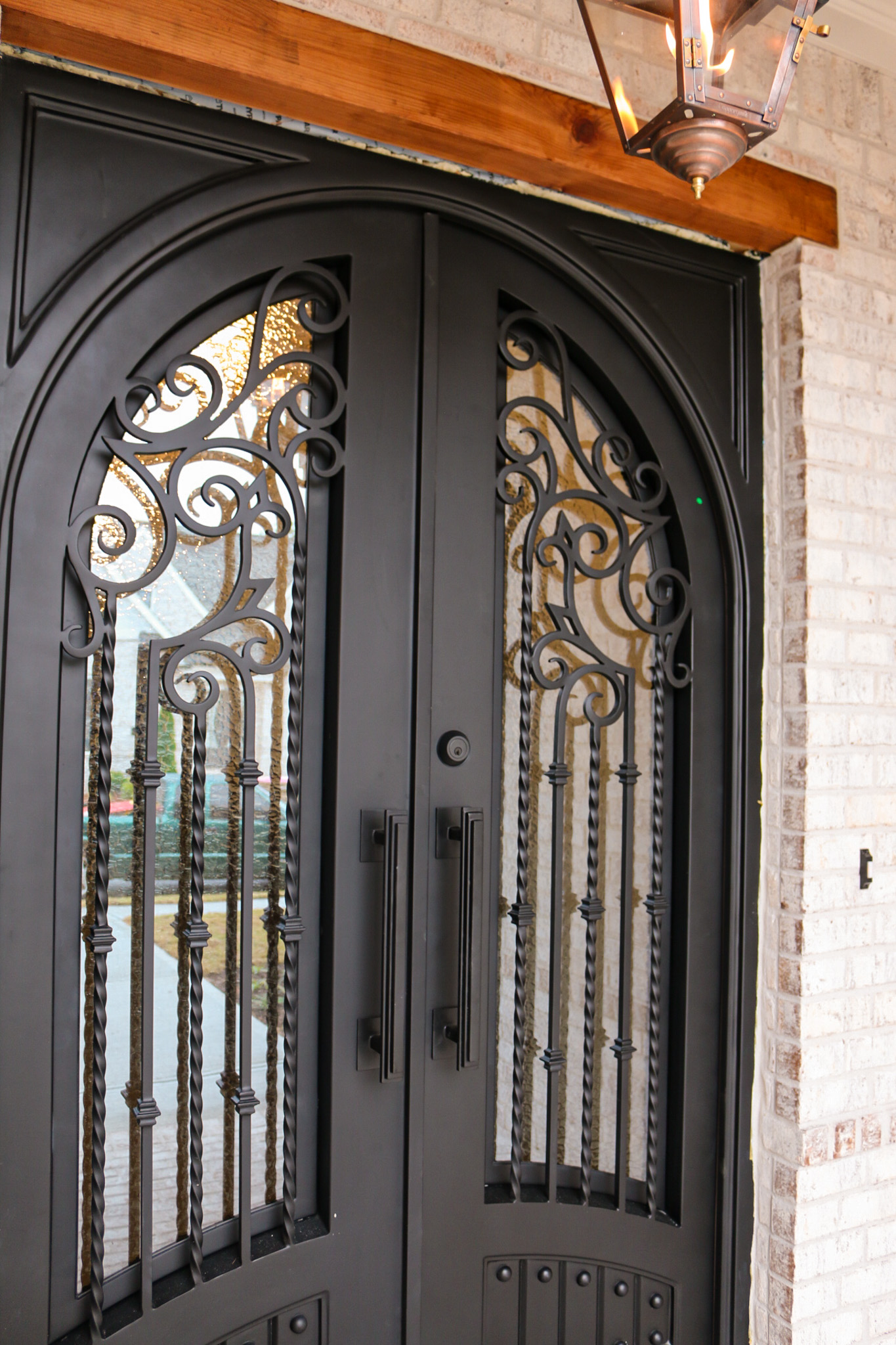 Luxury Iron Arched Double Door