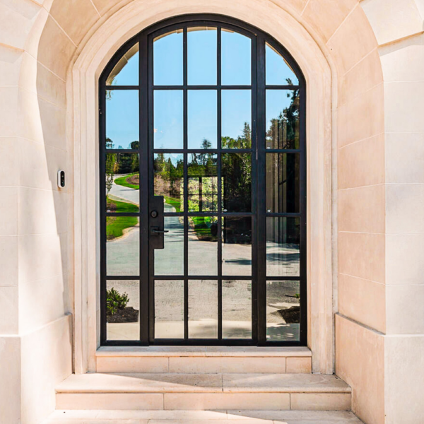 Luxury Arched Single Door with Sidelights